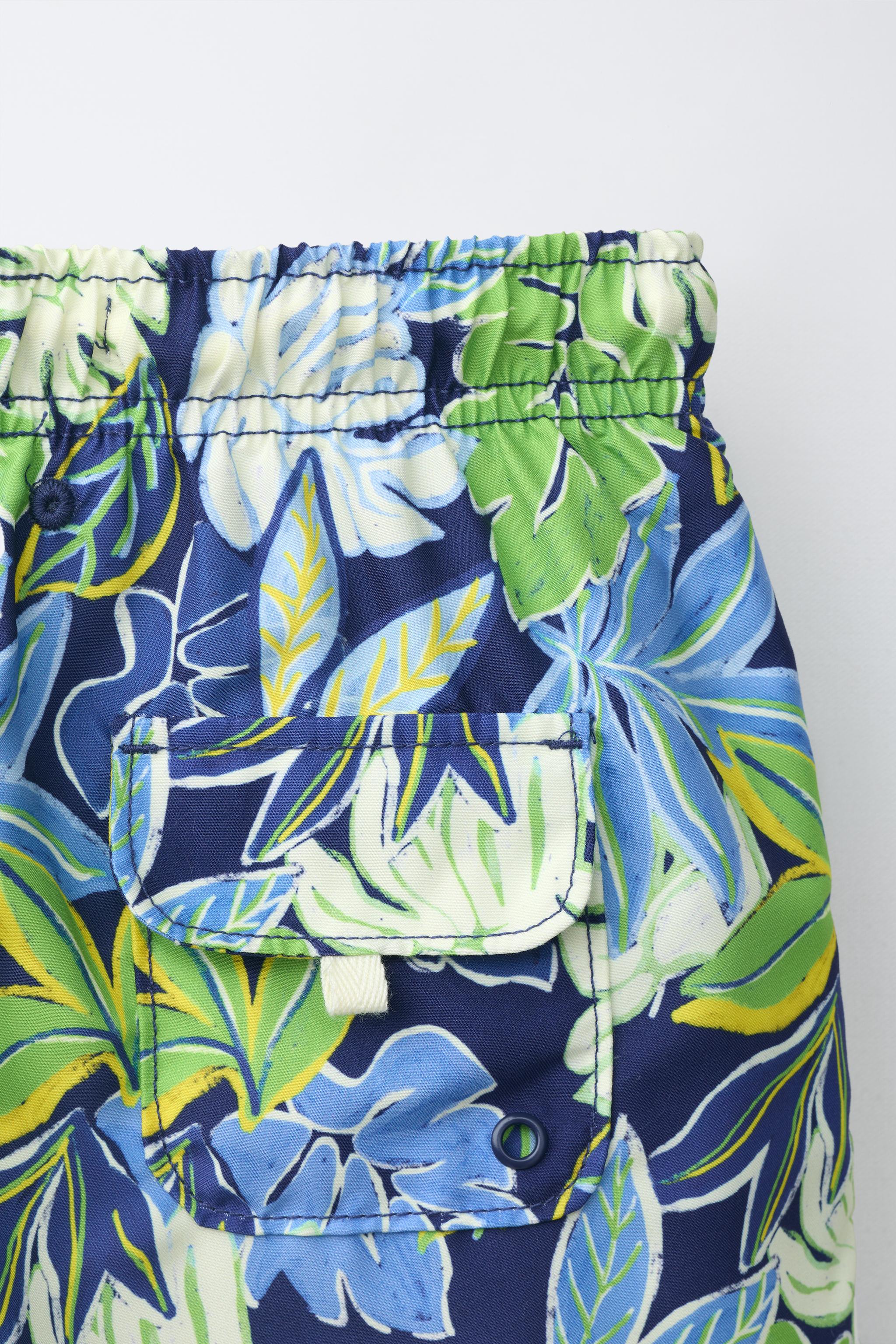 6-14 ANS/ SHORT DE BAIN À FEUILLES